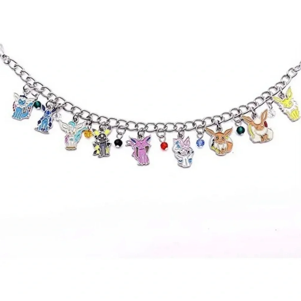 Pokemon Eevee Evolution Silver Charm Bracelet - Picture 4 of 7